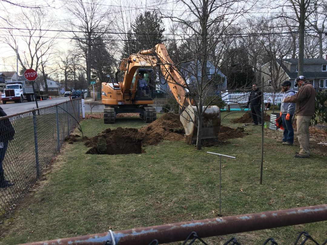 Backhoe in Yard